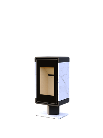 Печь-камин АСТОВ КУБ ПК 4581 (в камне на низкой ноге)